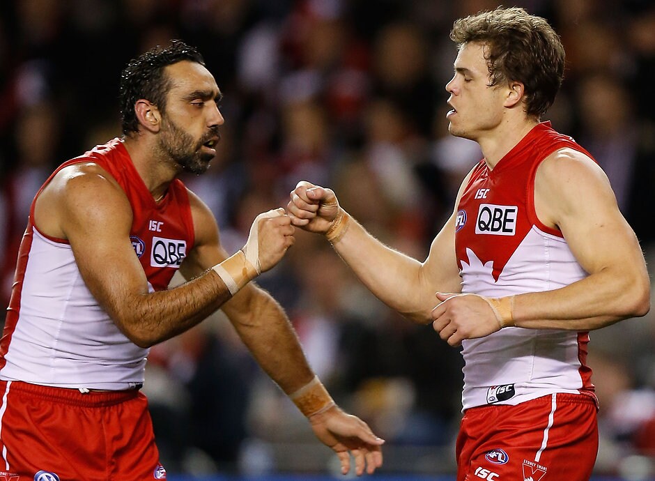 AFL 2015 Rd 22 - St Kilda v Sydney Adam Goodes will share his retirement lap of honour with Mike Pyke - ${keywords}